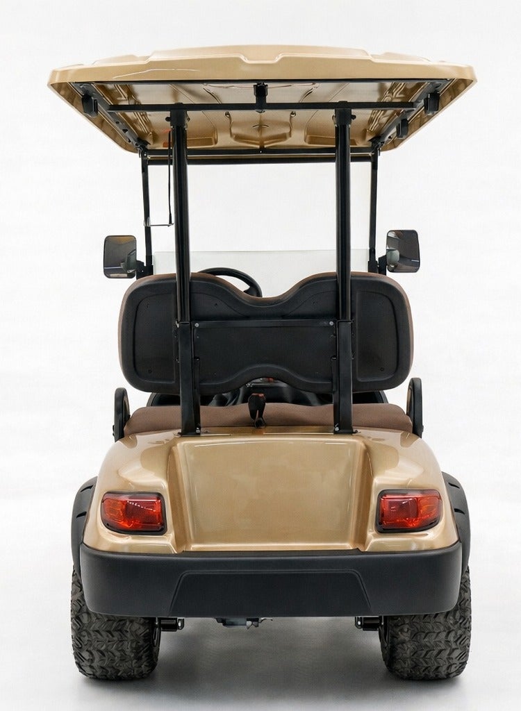 EPIC 4-Seater Lifted Electric Golf Cart with Lithium Battery 105Ah & Standard Tires | LSEV (Golden) - Image 4